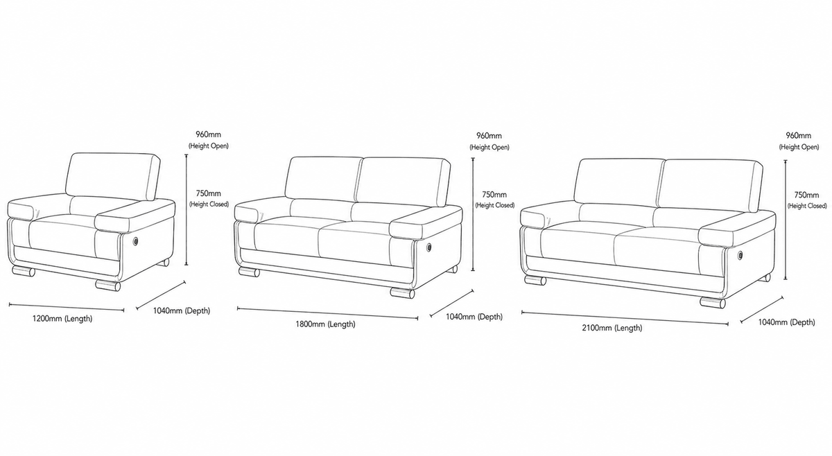Tobago 3+2+1 Leather Lounge Suite