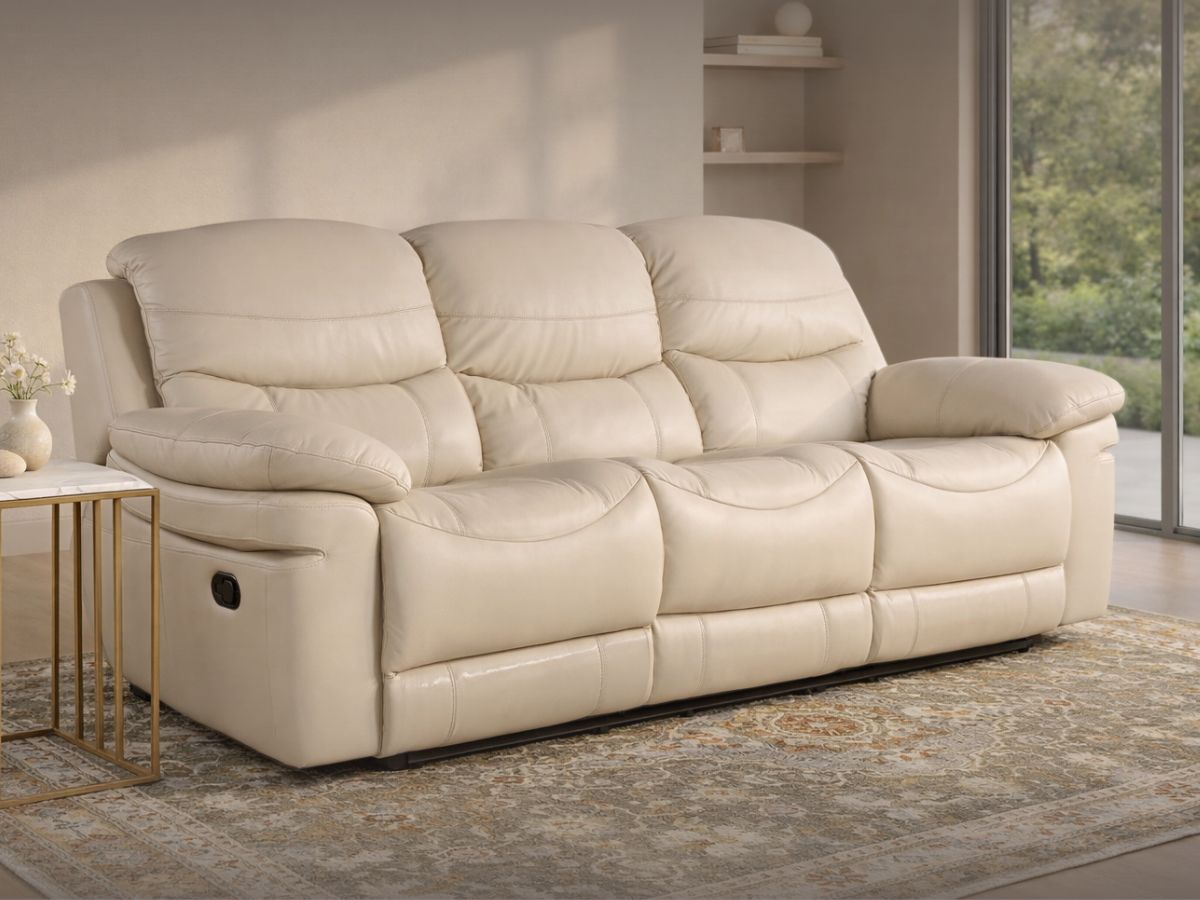3 seater recliner couch, recliner settees, recliner couches, reclining 3 seater couch,  leather recliner 