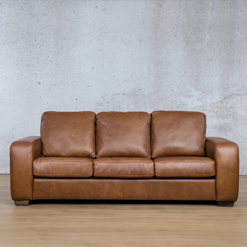 Stanford 3 Seater Leather Sofa - Czar Pecan - Black Friday Sale Leather Sofa Leather Gallery 