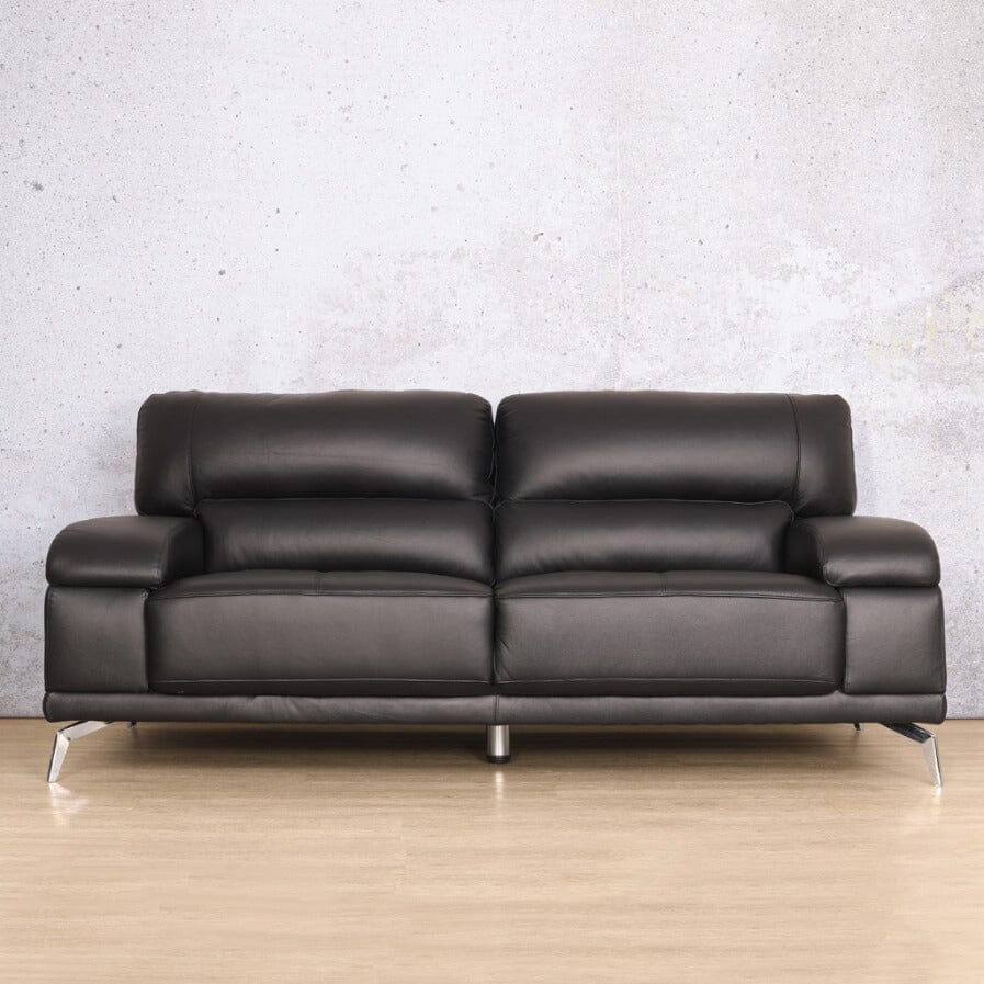 Adaline 3+2 Leather Sofa Suite - Available on Special Order Plan Only Leather Sofa Leather Gallery Luxe Black 