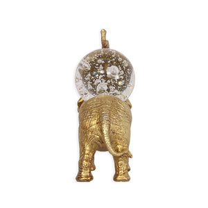 African Elephant with Crystal Ball Ornament Leather Gallery 