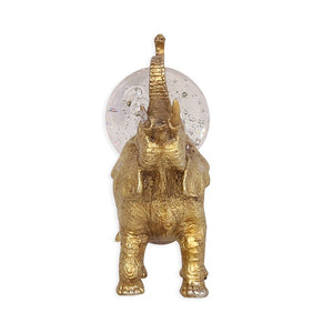 African Elephant with Crystal Ball Ornament Leather Gallery 