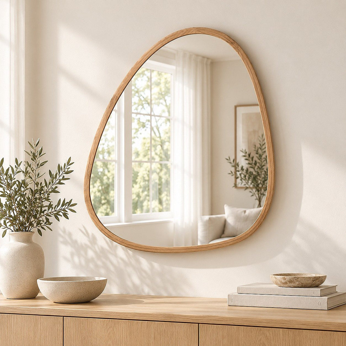 Aveline Mirror - Large - Natural Oak