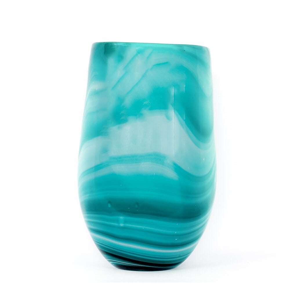 Azure Swirl Vase Vase Leather Gallery 