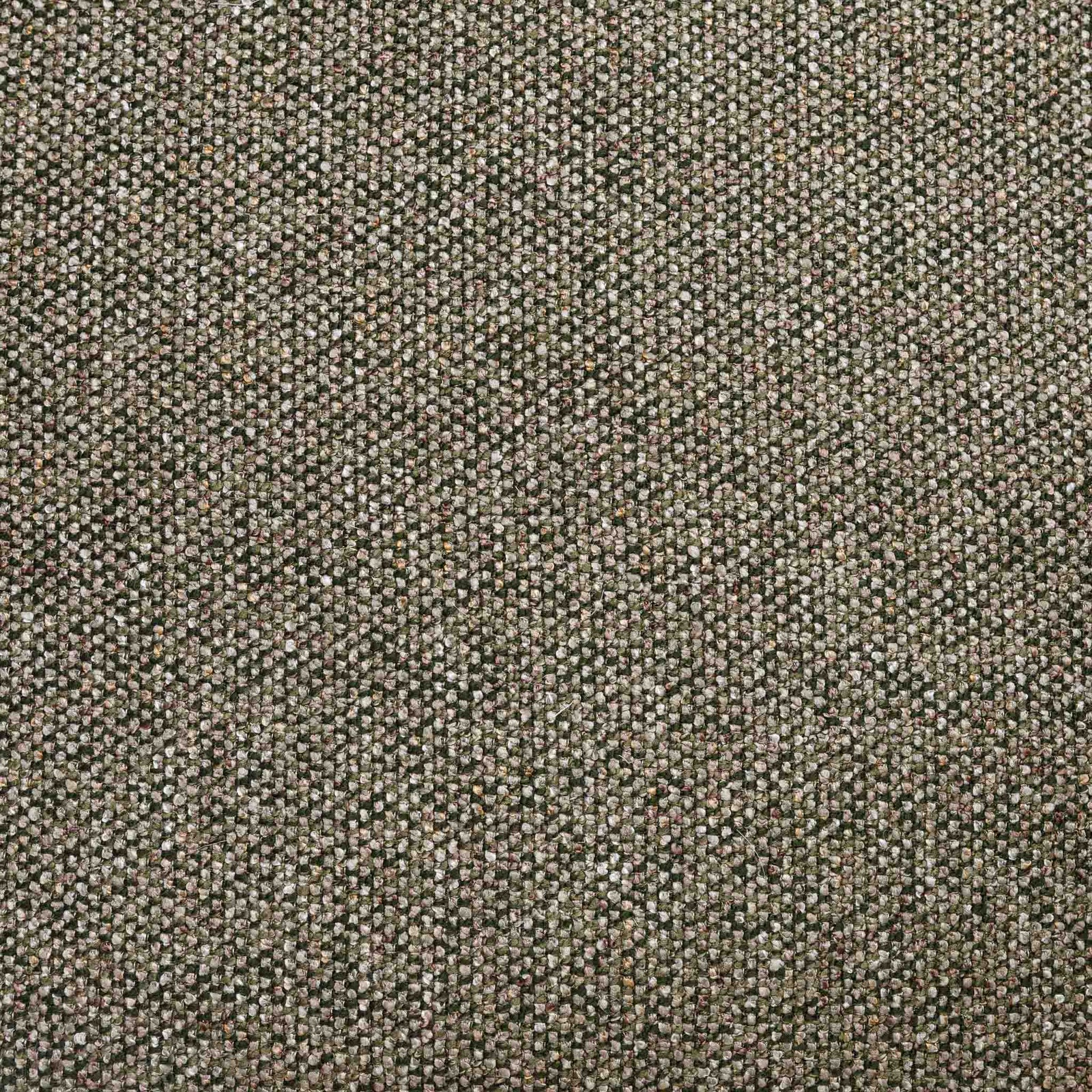 Close-up of the Leather Gallery Aardé Cushion in Moss Green, showing the heathered woven texture with beige, brown, and charcoal threads.