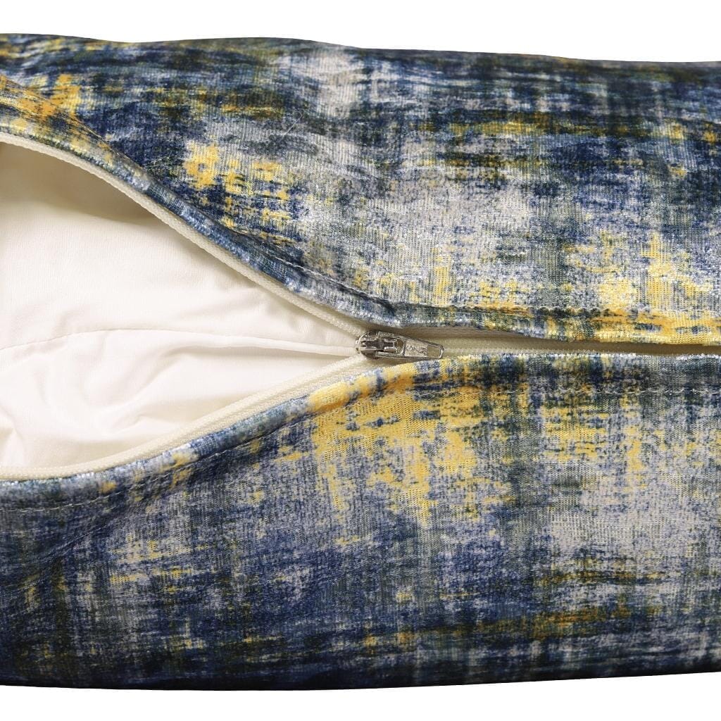 Abstract Blue/Yellow Cushion Cushion Leather Gallery 