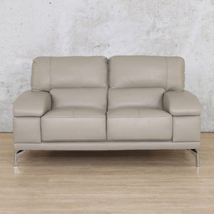 Adaline 2 Seater Leather Sofa Leather Sofa Leather Gallery Grey 