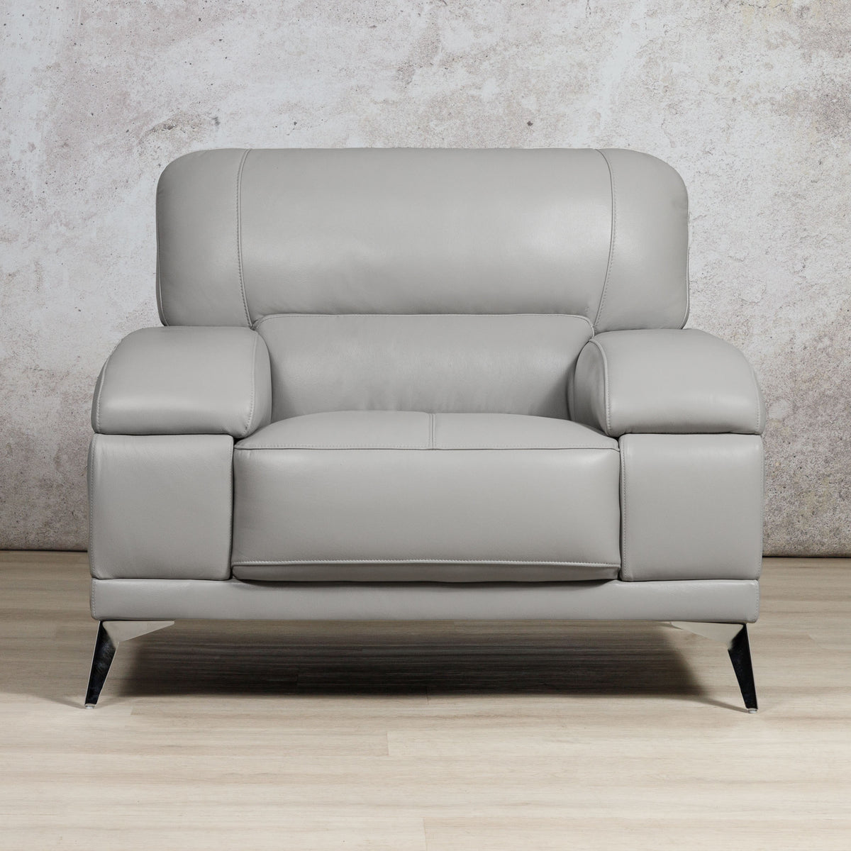 Adaline 1 Seater Leather Sofa Leather Sofa Leather Gallery luxe Grey
