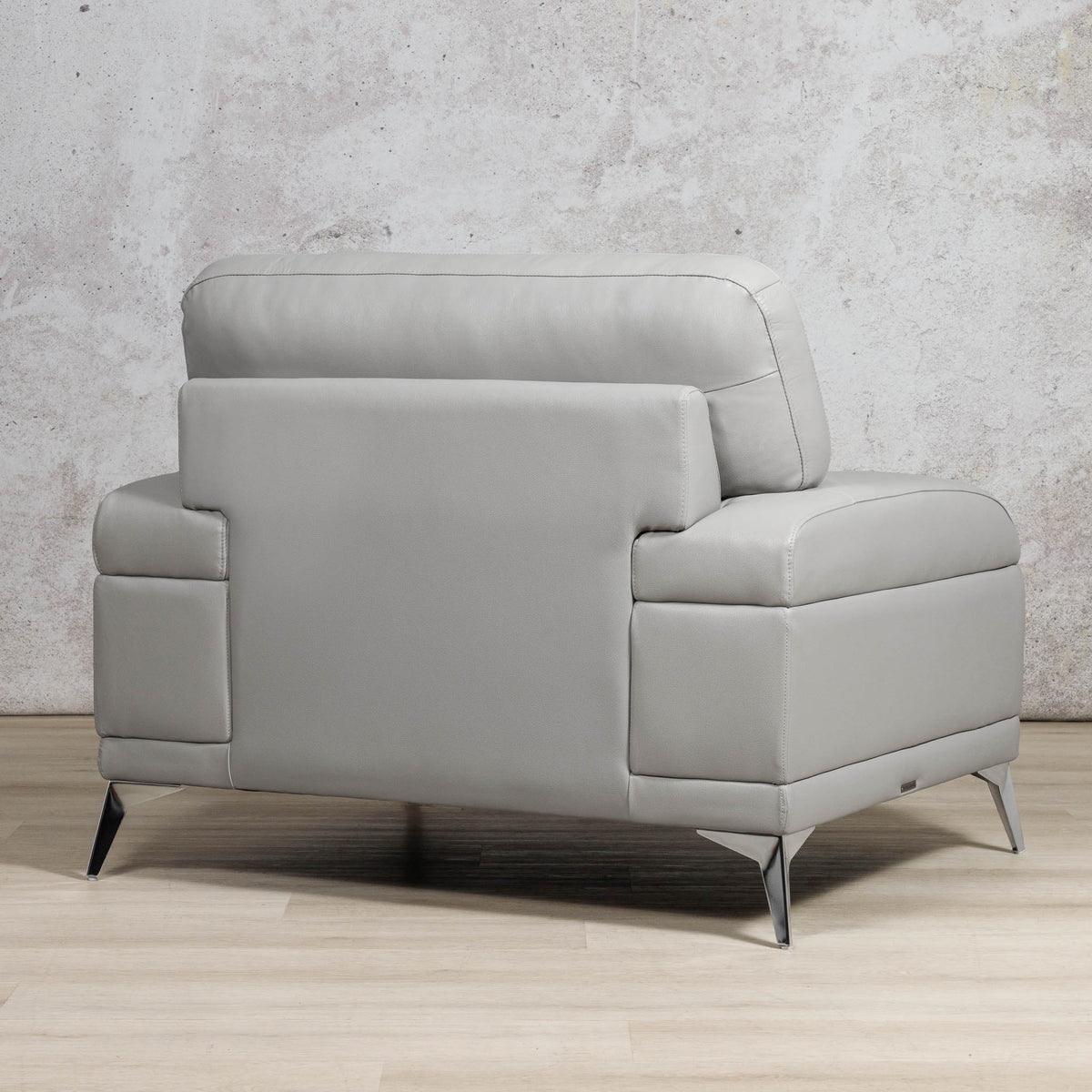 Adaline 1 Seater Leather Sofa Leather Sofa Leather Gallery luxe Grey