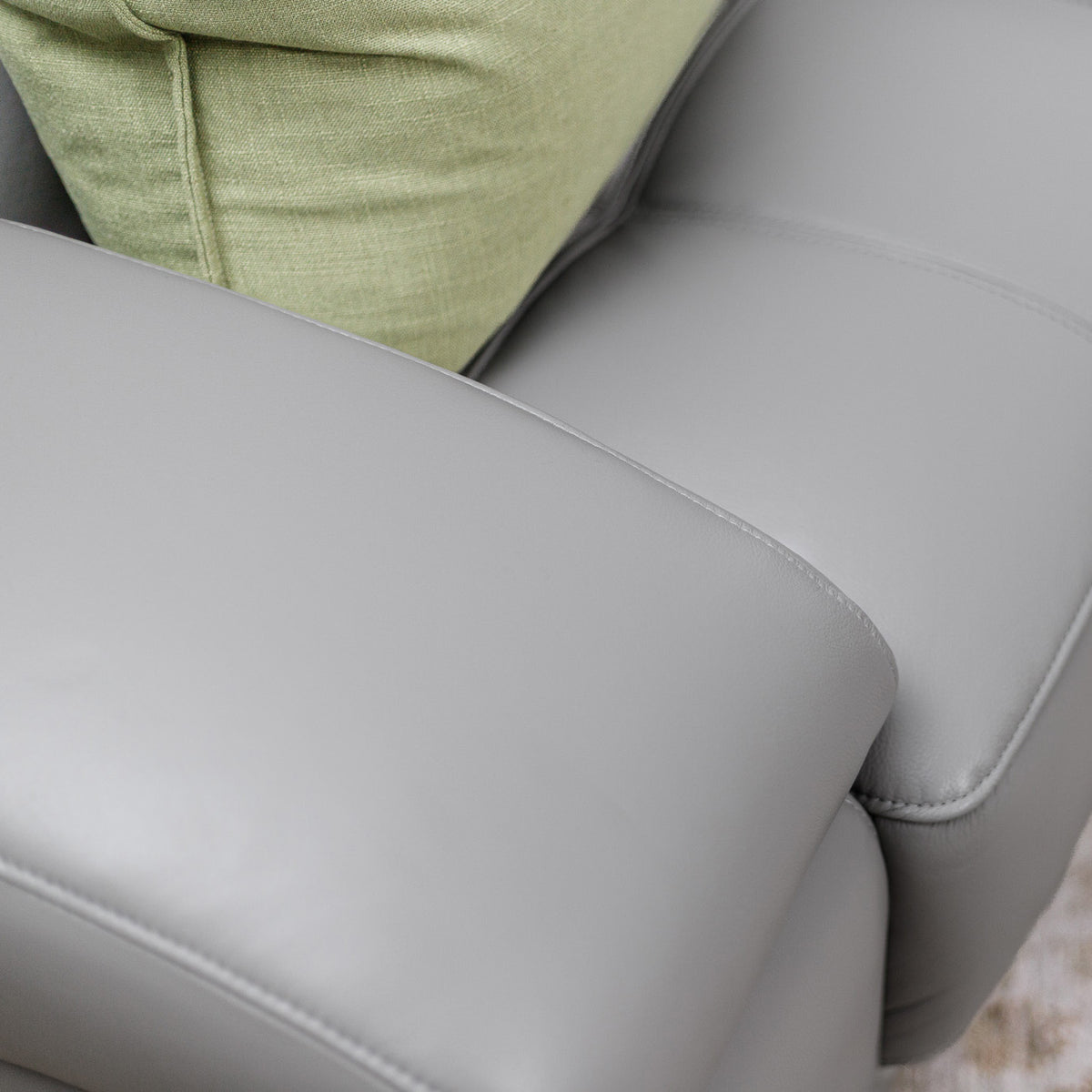 Adaline 1 Seater Leather Sofa Leather Sofa Leather Gallery luxe Grey