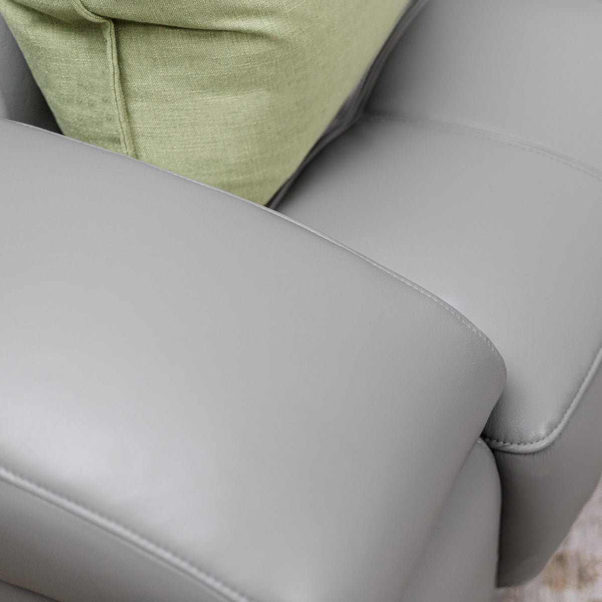 Adaline 2 Seater Leather Sofa Leather Sofa Leather Gallery Luxe Grey