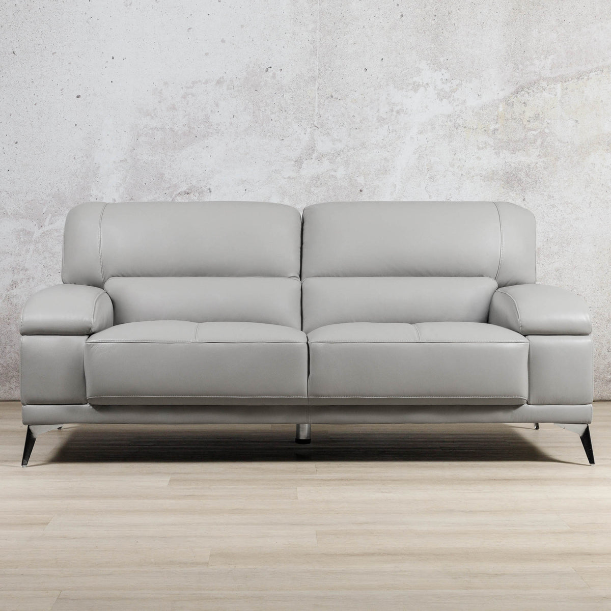 Adaline 3 Seater Leather Sofa Leather Sofa Leather Gallery Luxe Grey