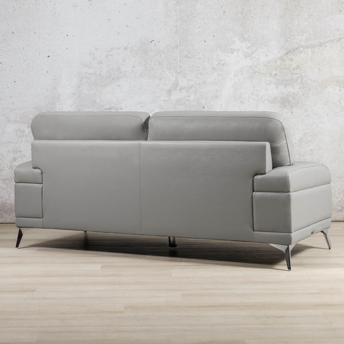 Adaline 3 Seater Leather Sofa Leather Sofa Leather Gallery Luxe Grey