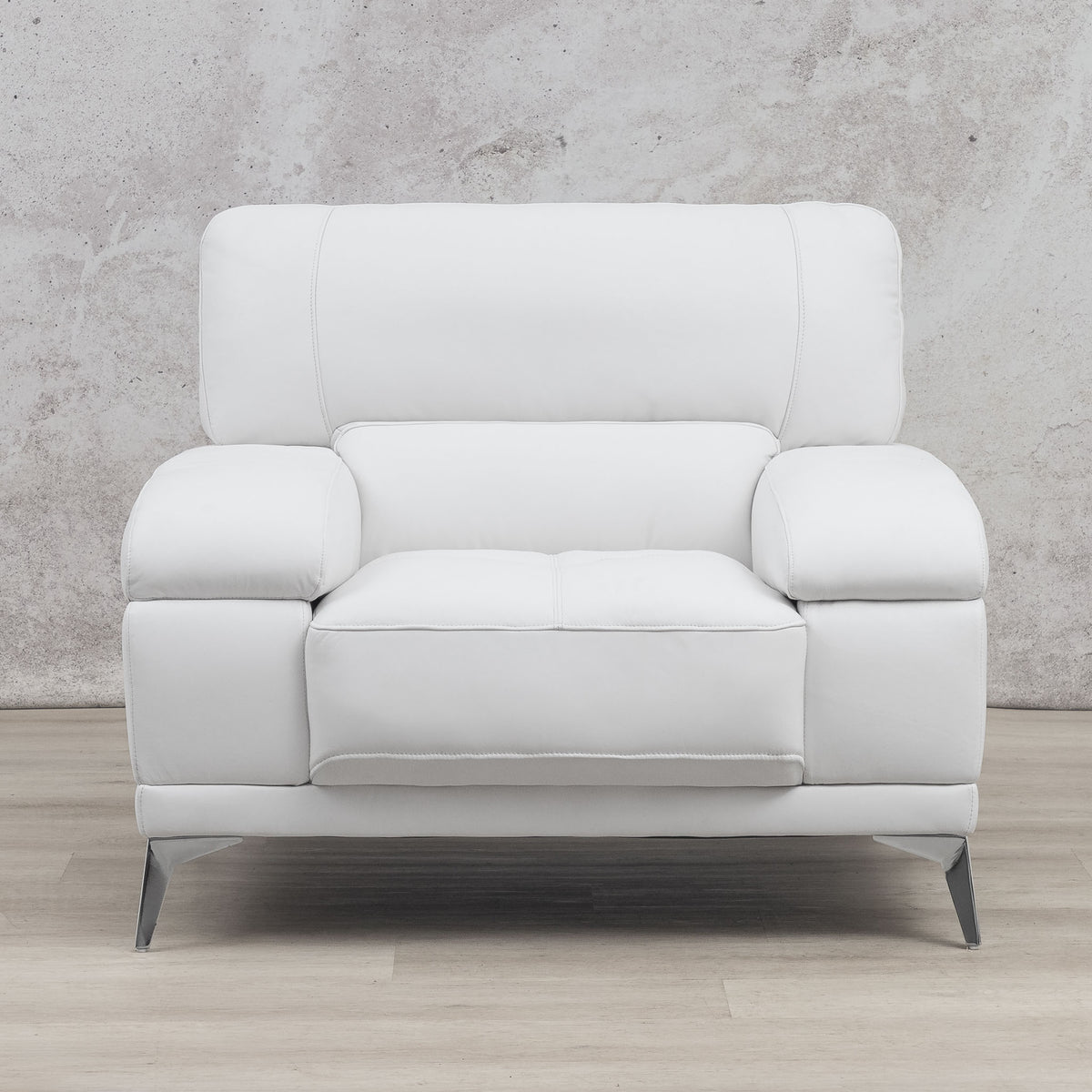 Adaline 1 Seater Leather Sofa Leather Sofa Leather Gallery- Urban White