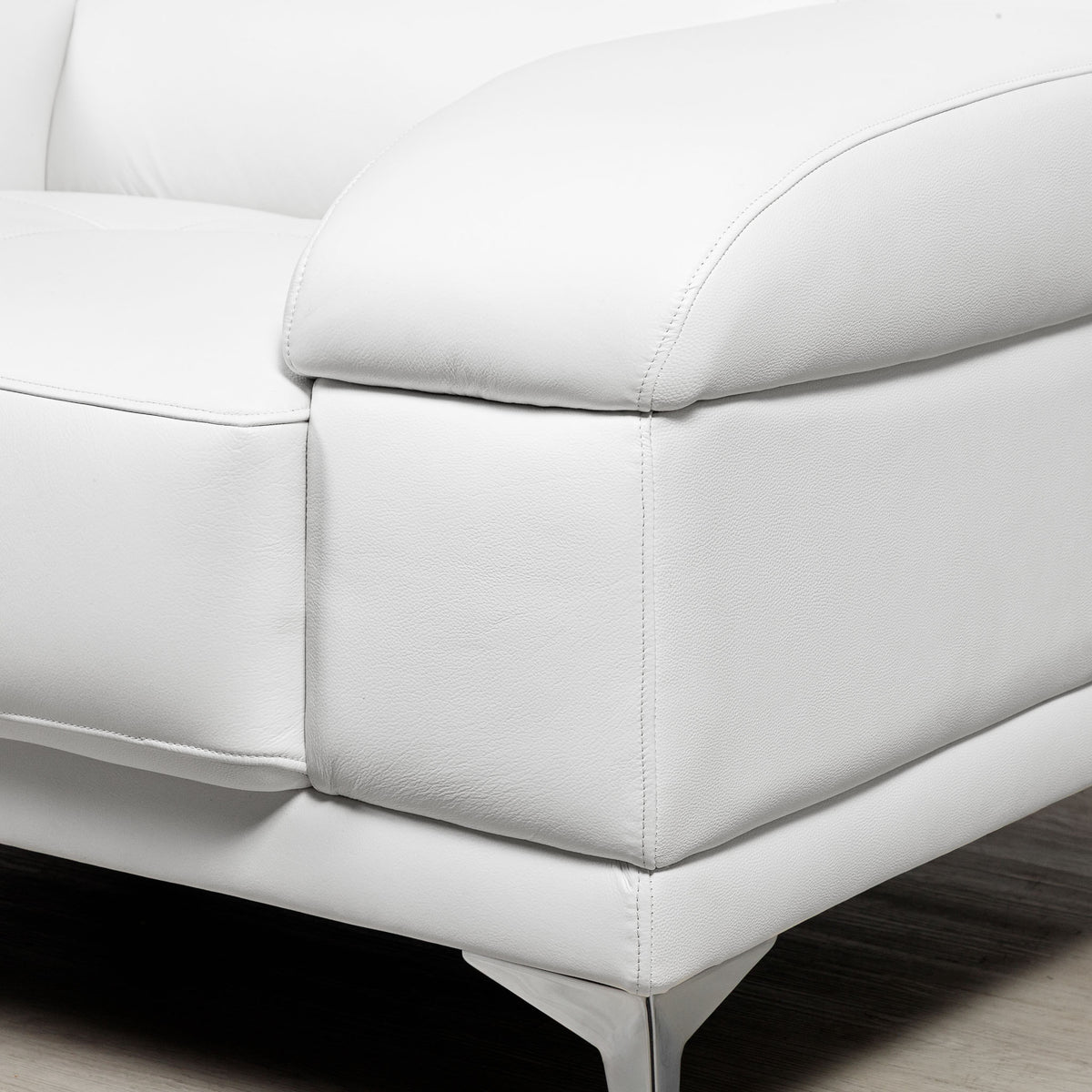 Adaline 1 Seater Leather Sofa Leather Sofa Leather Gallery-urban white