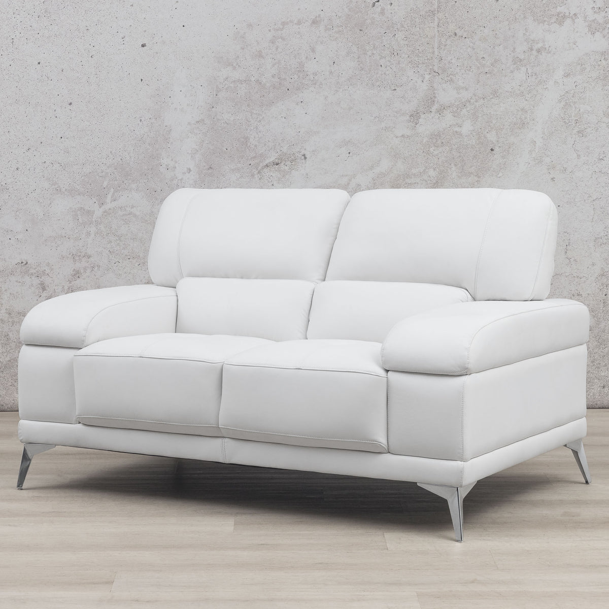 Angle View Adaline two seater couch, in Urban white leather | Couches, leather couch, 2 seater couch, leather couches for sale, white leather couch 