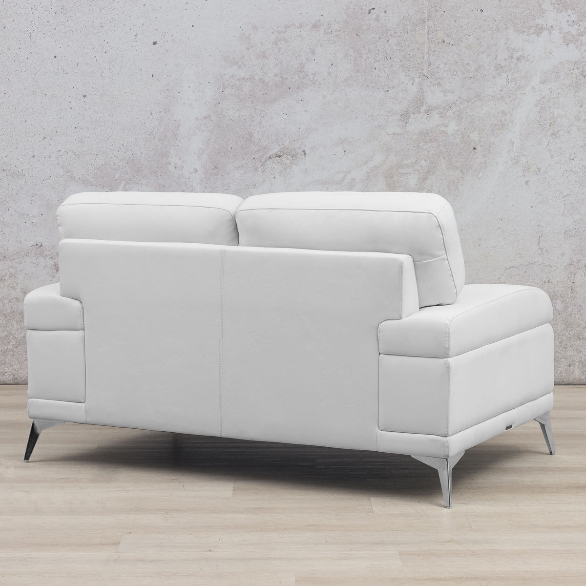 Back view Adaline 2 Leather Sofa Suite Leather Sofa Leather Gallery- urban white