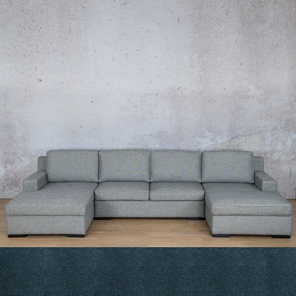 Rome Fabric Sofa U-Chaise Sectional Fabric Corner Suite Leather Gallery 