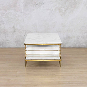Alba Coffee Table Gold - Available on Special Order Plan Only Coffee Table Leather Gallery 