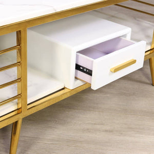 Alba Coffee Table Gold - Available on Special Order Plan Only Coffee Table Leather Gallery 