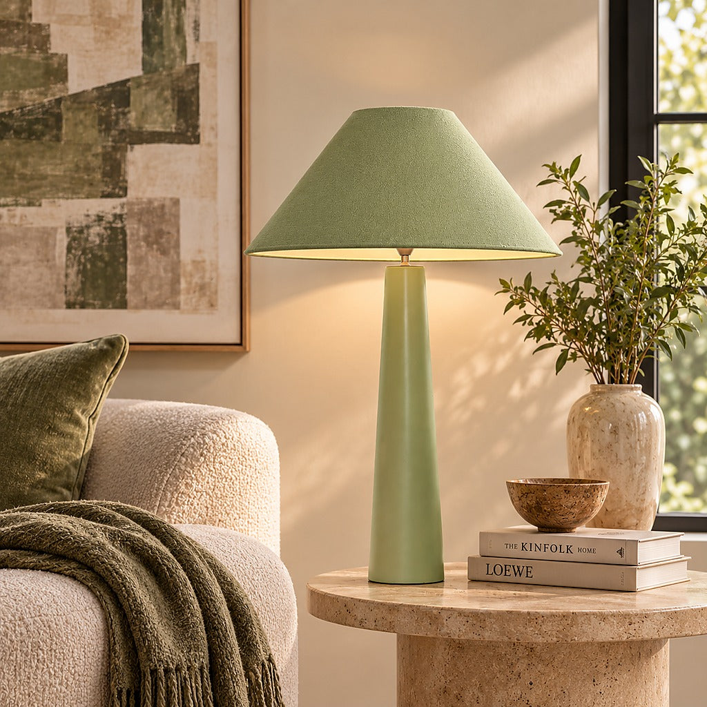 Leather Gallery | Alberto Table Lamp - Green
