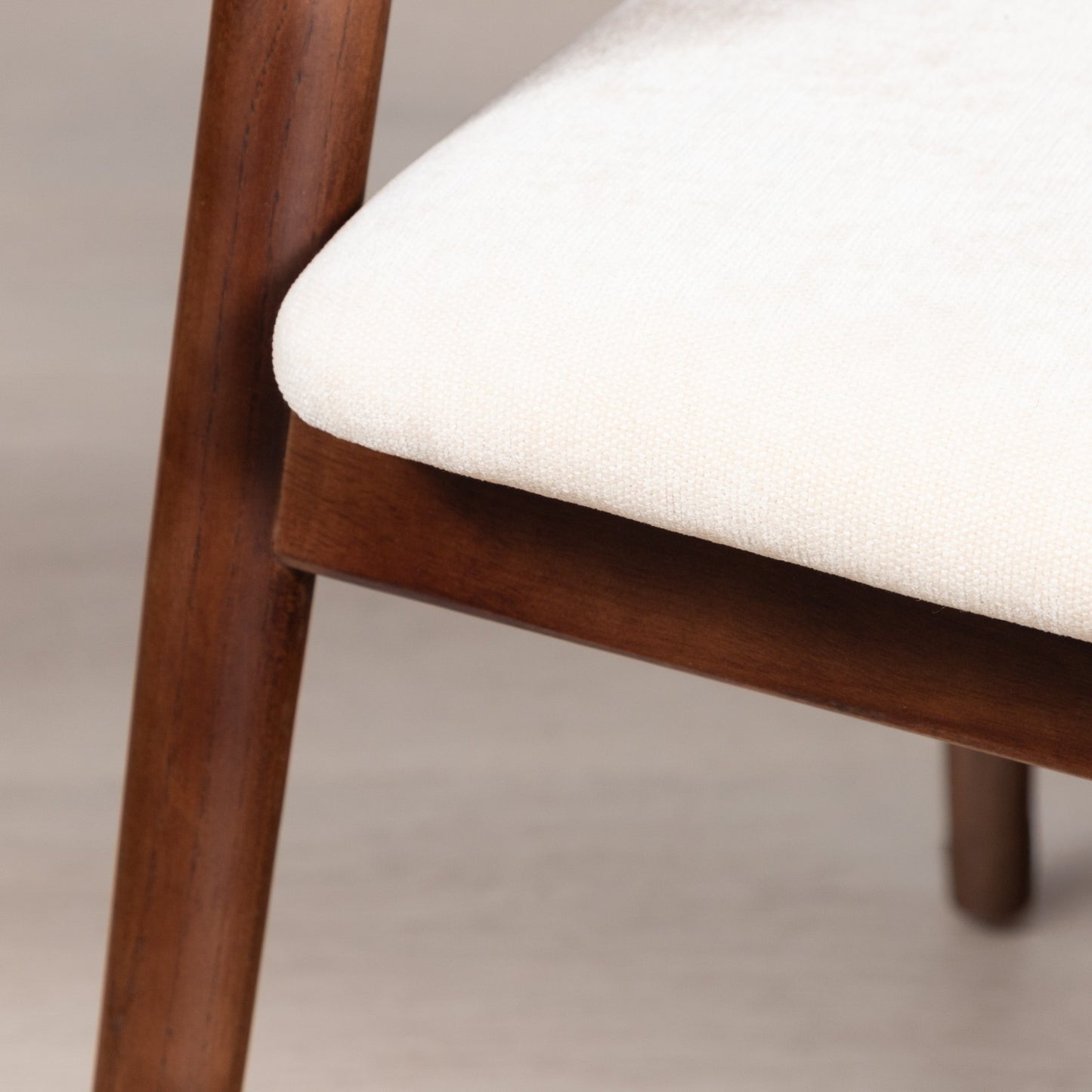 Alden Walnut Fabric Dining Chair | Leather dining chairs, dining chairs cream dining chairs