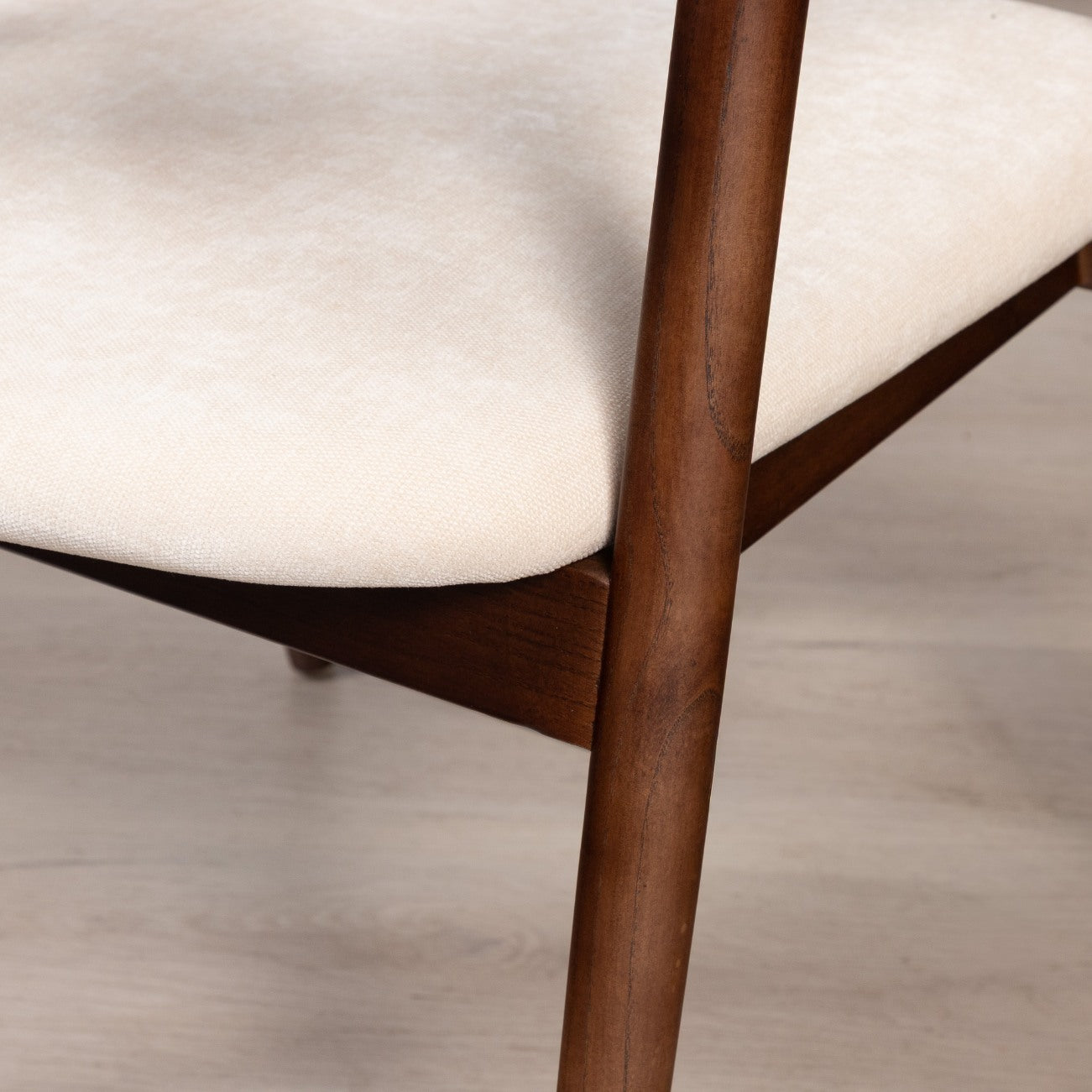 Alden Walnut Fabric Dining Chair | Leather dining chairs, dining chairs cream dining chairs