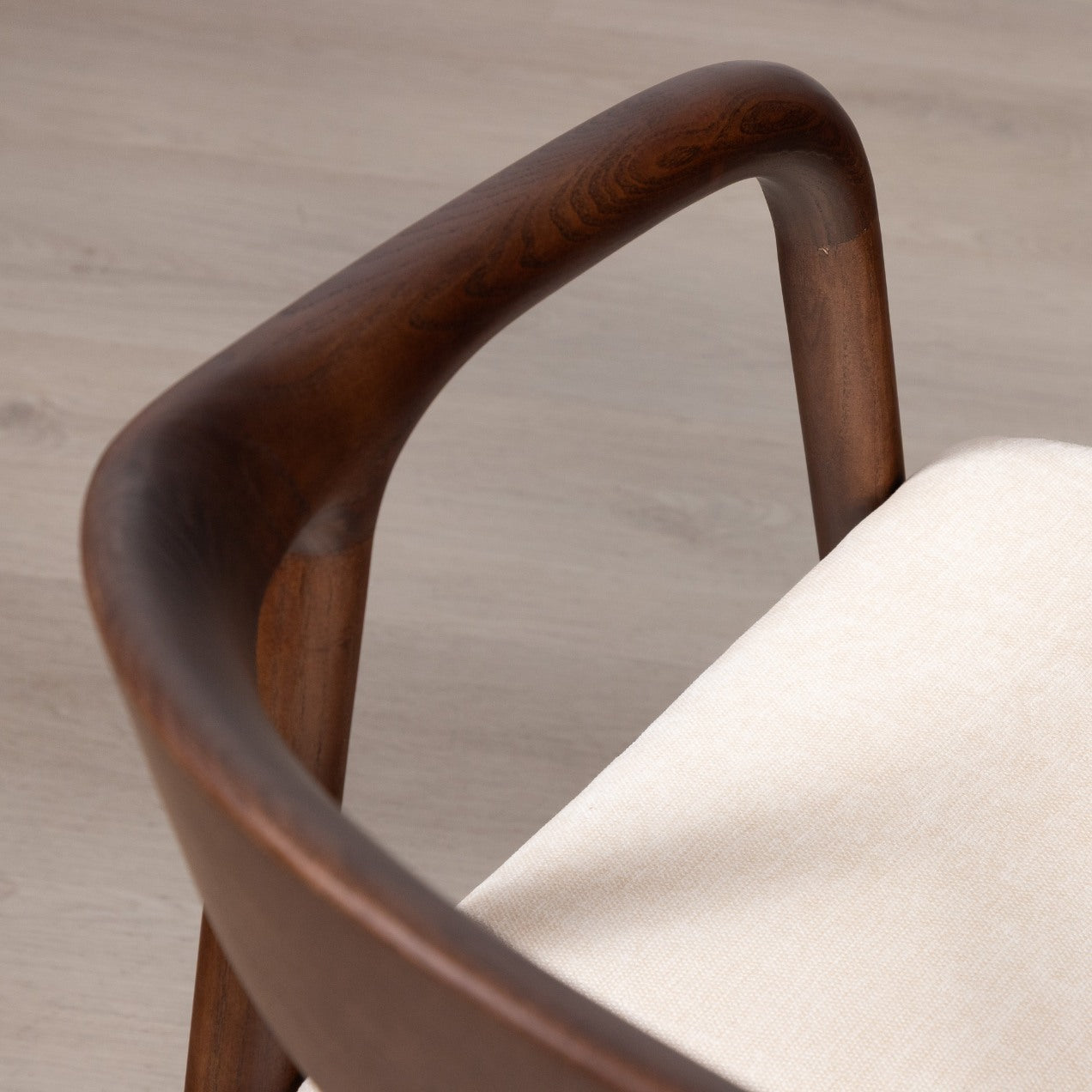 Alden Walnut Fabric Dining Chair | Leather dining chairs, dining chairs cream dining chairs