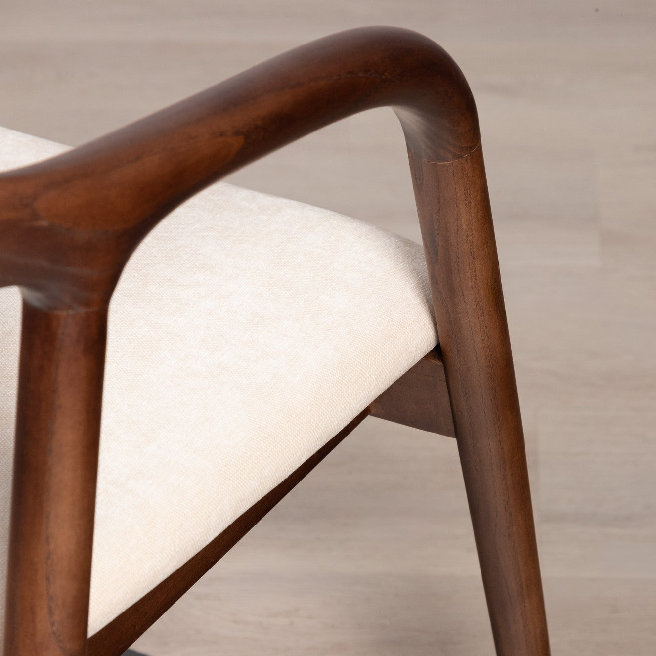 Alden Walnut Fabric Dining Chair | Leather dining chairs, dining chairs cream dining chairs