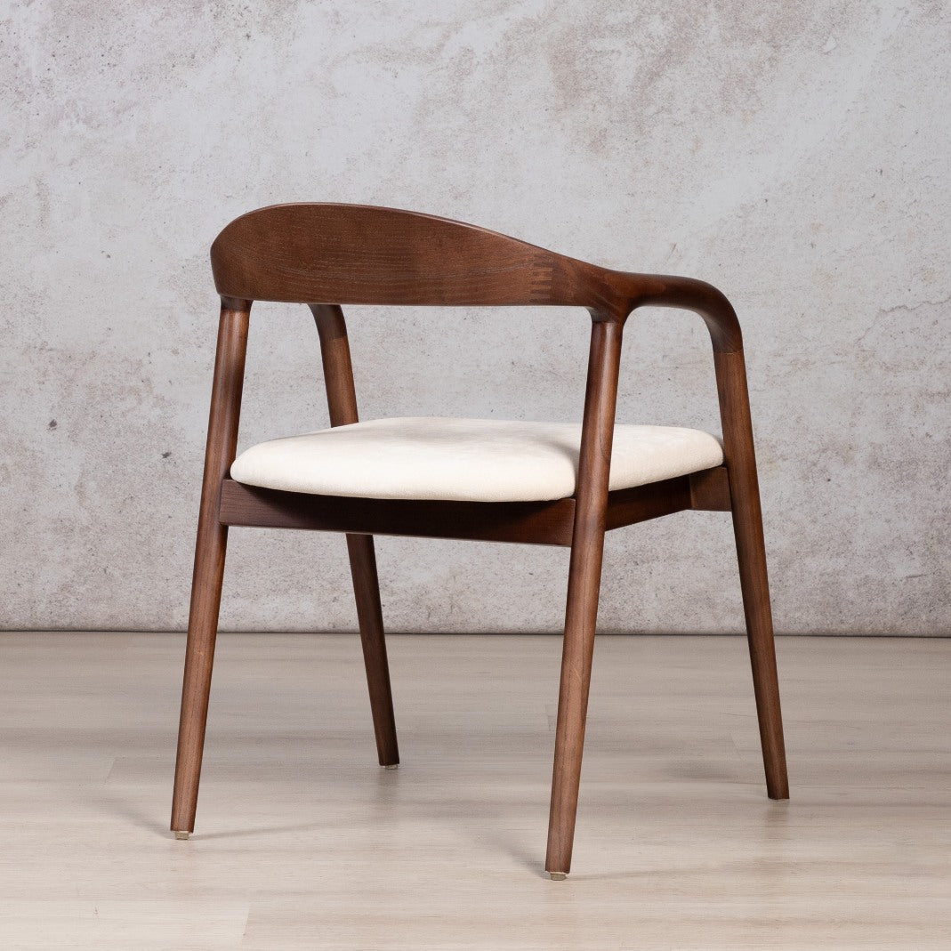 Alden Walnut Fabric Dining Chair | Leather dining chairs, dining chairs cream dining chairs