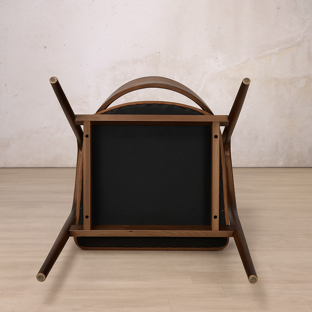 Alden Walnut Dining Chair | Leather Gallery 