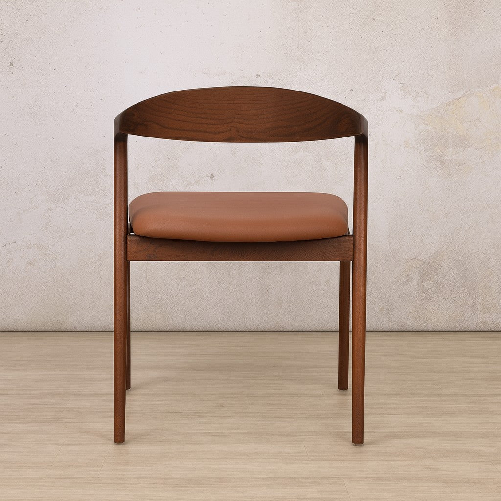 Alden Walnut Dining Chair | Leather Gallery 