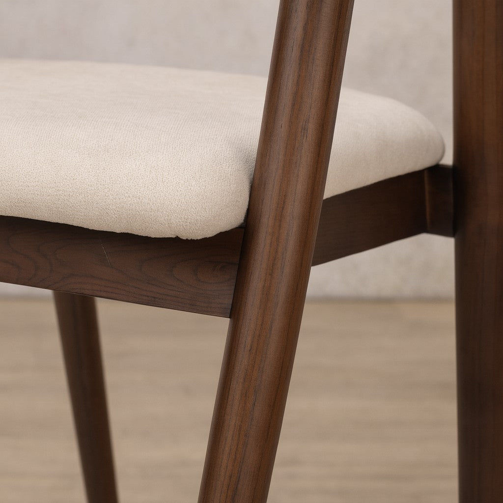 Alden Walnut Fabric Dining Chair