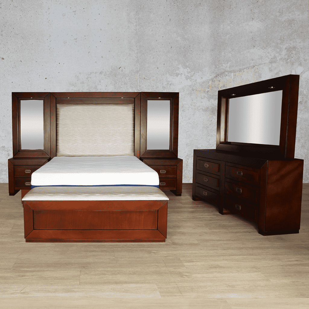 Amy 4 Piece Bedroom Set Bedroom Set Leather Gallery Queen 