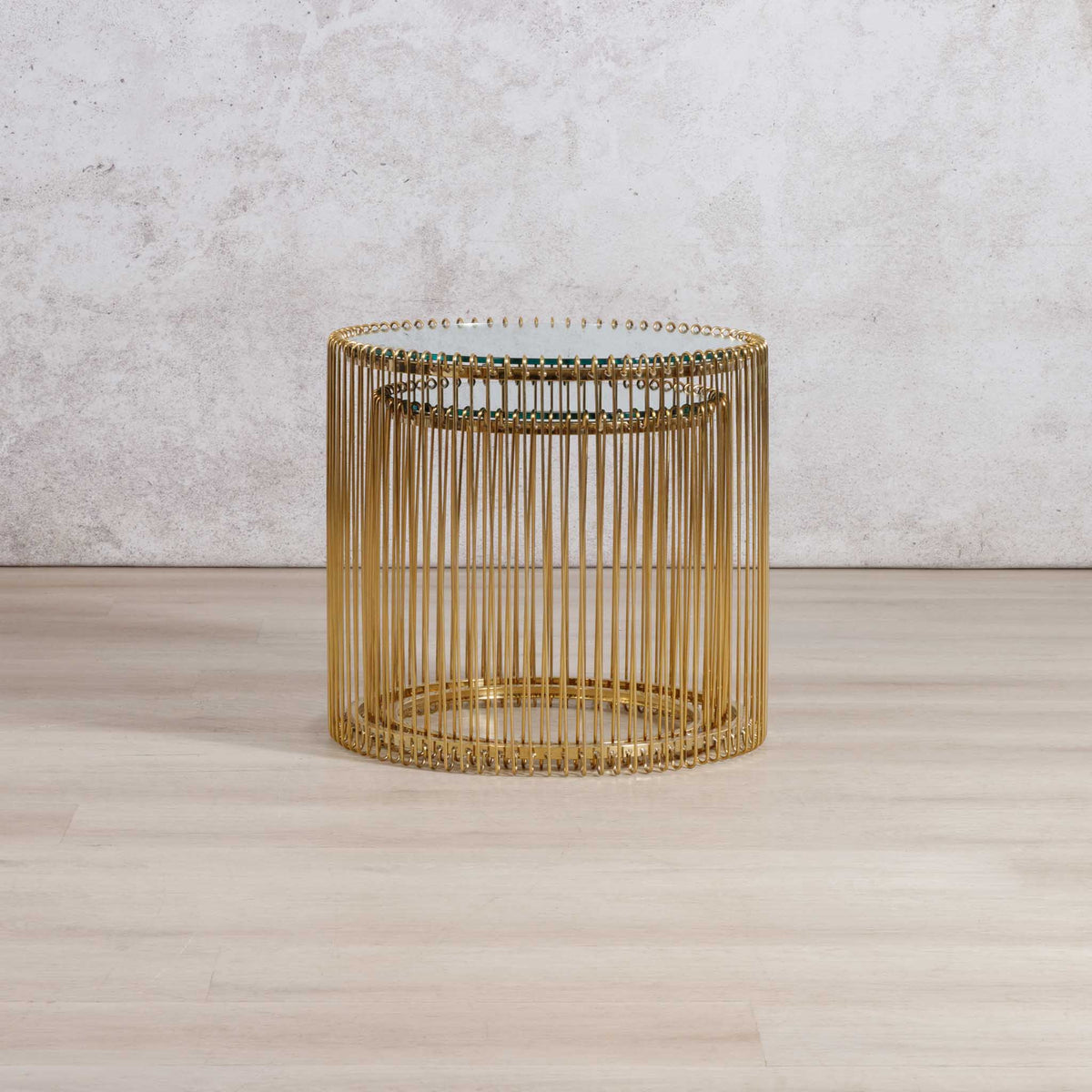 Antilia Coffee Table Gold - Mirror Top - Coffee Table