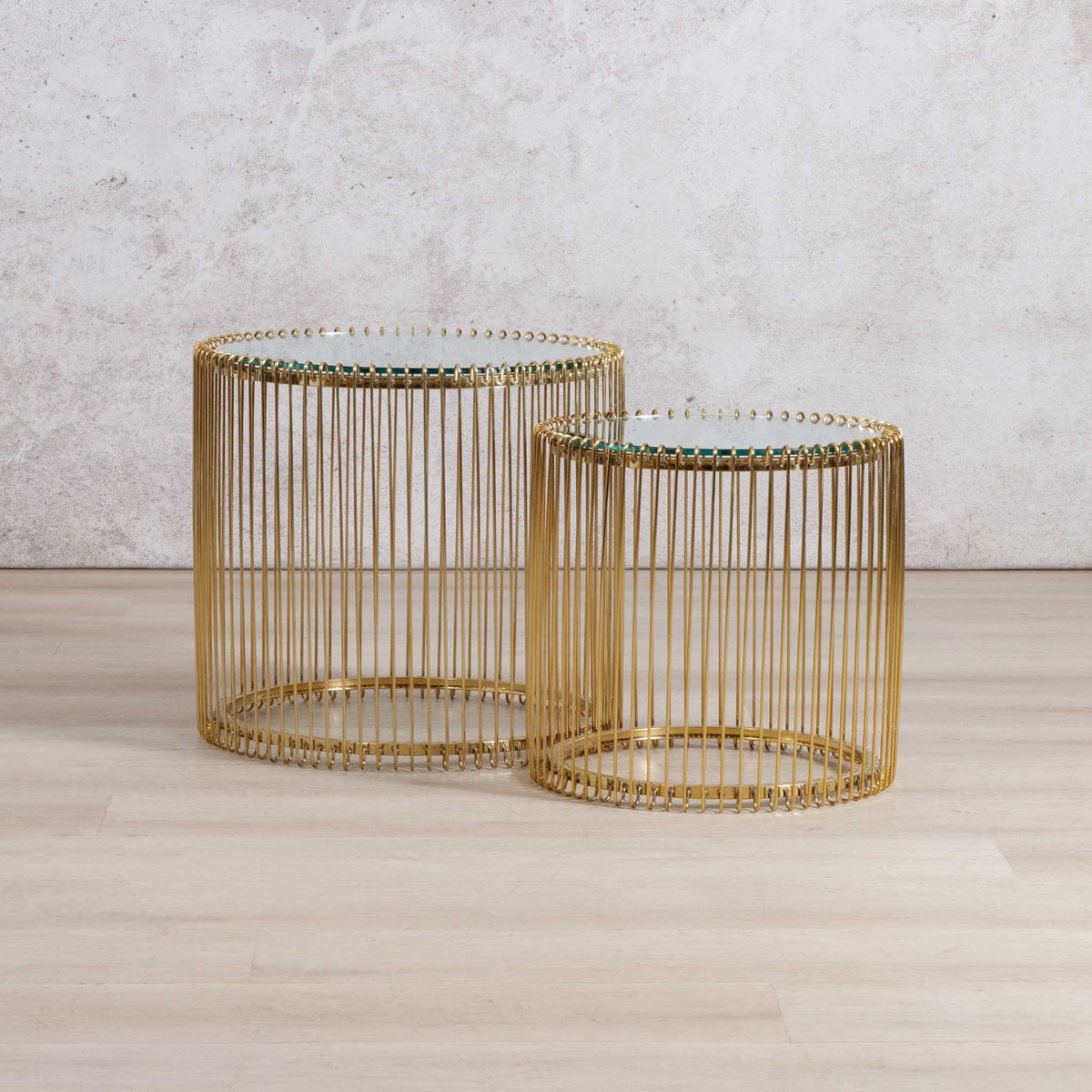 Antilia Coffee Table Gold - Mirror Top - Coffee Table