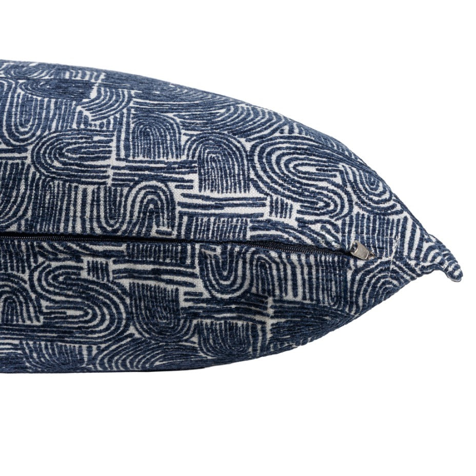 Arc Nautical Blue Cushion | Leather Gallery