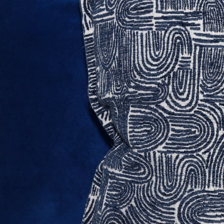 Arc Nautical Blue Cushion | Leather Gallery
