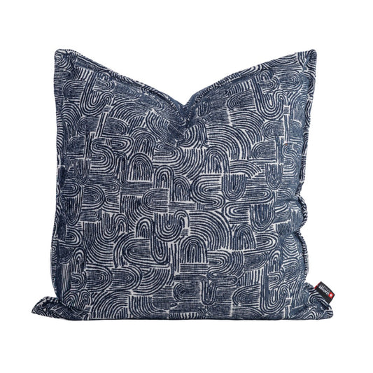 Arc Nautical Blue Cushion | Leather Gallery