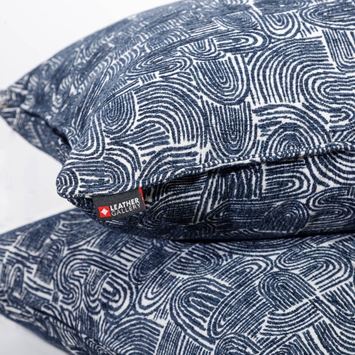 Arc Nautical Blue Cushion | Leather Gallery