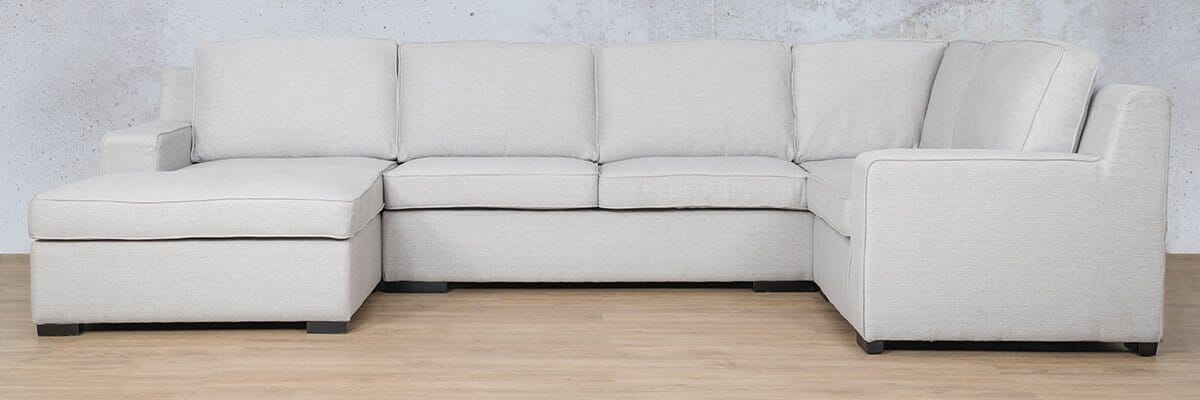 Rome Fabric U-Sofa Chaise Sectional- LHF Fabric Corner Suite Leather Gallery 