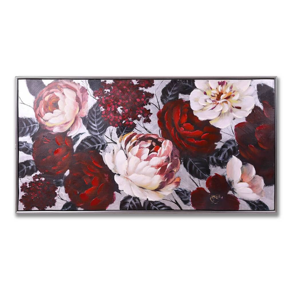 Burgundy Blooms I - 1500 x 760 Painting Leather Gallery 