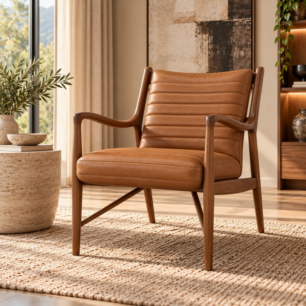 Astor Leather Chair - Vintage Cognac