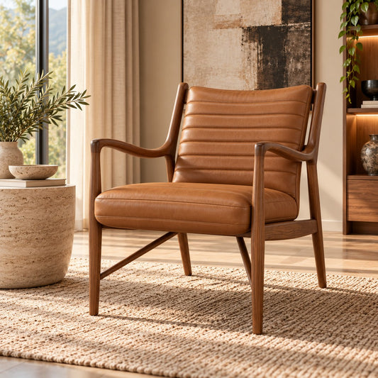 Astor Leather Chair - Vintage Cognac