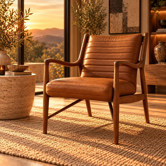 Astor Leather Chair - Vintage Cognac