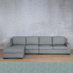 Rome Fabric Sofa Chaise Modular Sectional - LHF Fabric Corner Suite Leather Gallery Quail Shell 