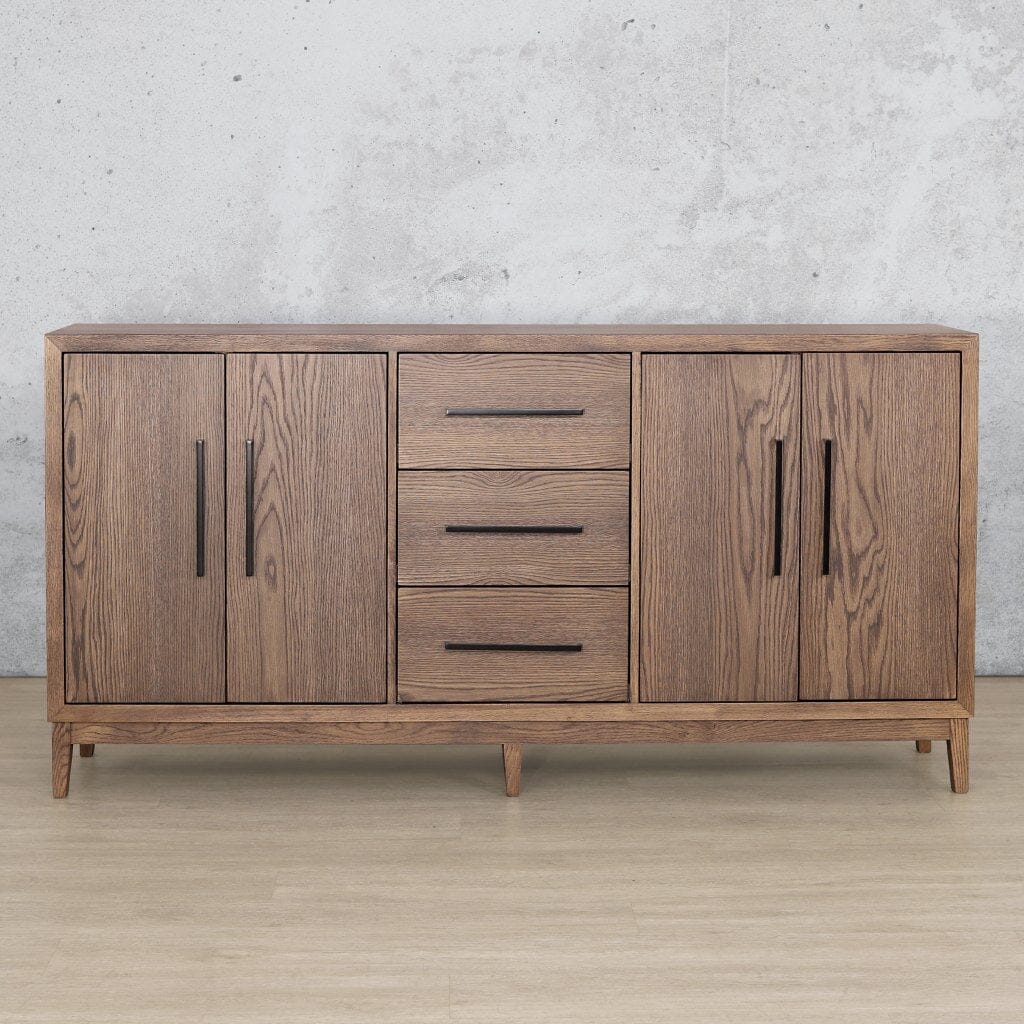 Aubrey Sideboard 1800 Side Board Leather Gallery Antique Dark oak 1800 mm 