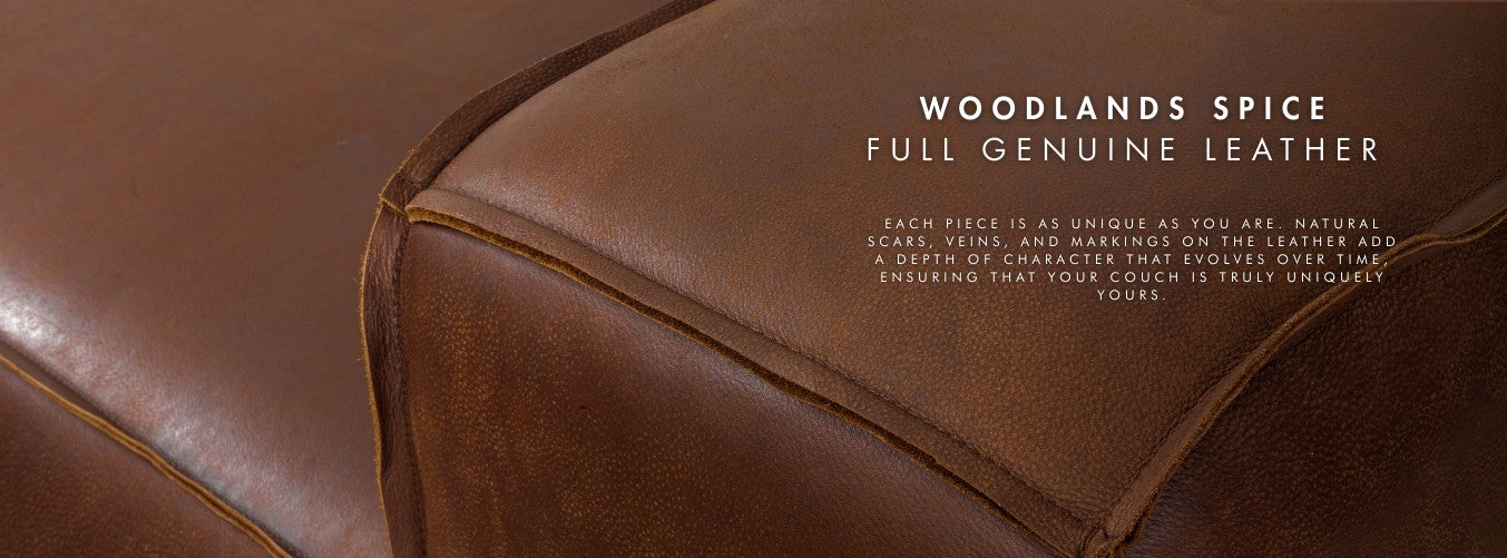Discover Austin  Leather/ Fabric Couches. Woodlands  Spice