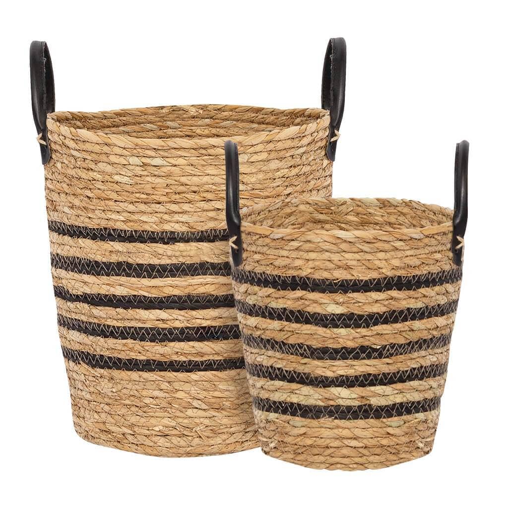 Bazley Medium Baskets Decor Leather Gallery 