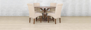 Berkeley Round 1200 4 Seater & Windsor Dining Set Dining Table Leather Gallery 